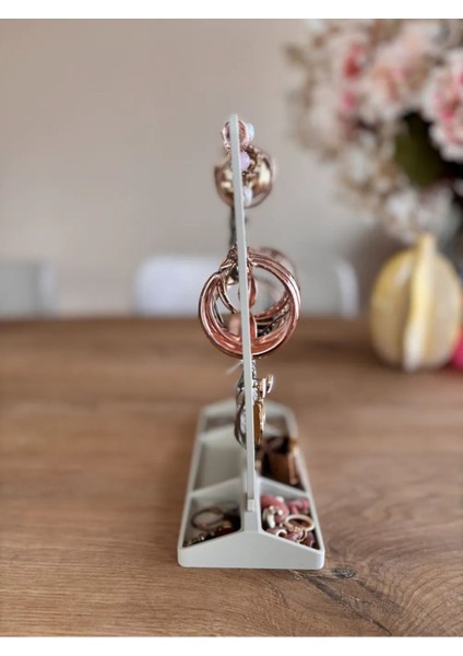 Beyaz Takı Düzenleyici, Çanta ve Stand, Yüzük, Küpe ve Saat Saklama Alanı indirimleri