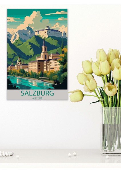 Salzburg Retro Vintage 18X27 Mdf Ahşap Poster Tablo
