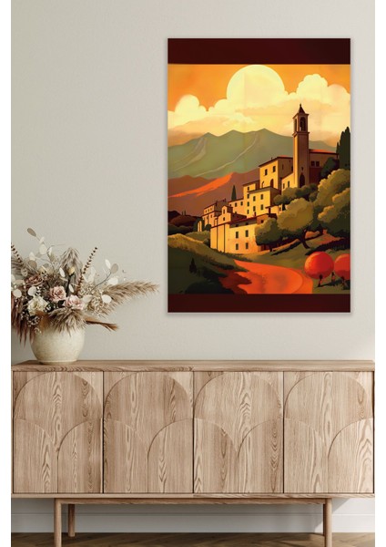 Retro Italya Temalı No:6 18X27 Mdf Ahşap Poster Tablo