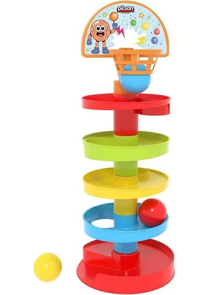 03 653 Basketli Çıngıraklı Top Oyunu -Pilsan Oyuncak