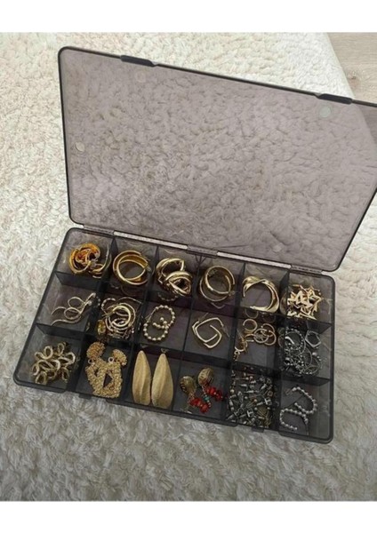 18 Bölmeli Çok Amaçlı Siyah Takı ve Dikiş Kutusu Organizer fırsatları