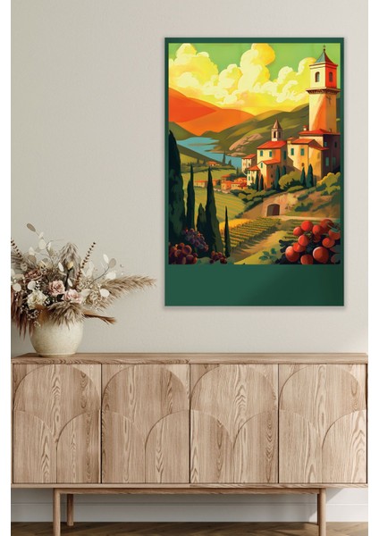 Retro Italya Temalı No:7 18X27 Mdf Ahşap Poster Tablo