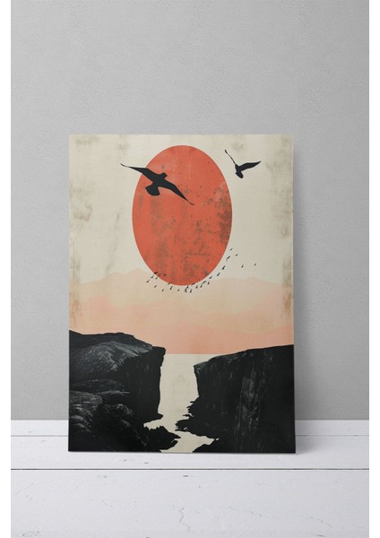 Bohem Doğa Temalı No:15 Retro Vintage 18X27 Mdf Ahşap Poster Tablo