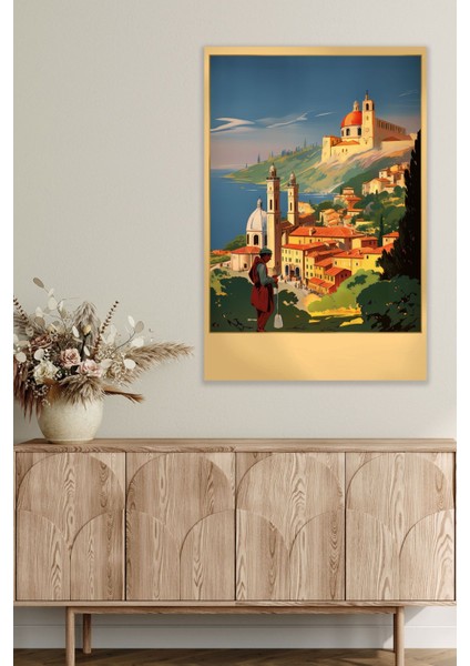 Retro Italya Temalı No:3 18X27 Mdf Ahşap Poster Tablo