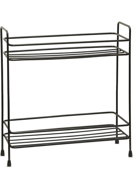 Çok Amaçlı Siyah 2 Katlı Organizer Raf, Banyo ve Mutfak Düzenleyici fiyatları