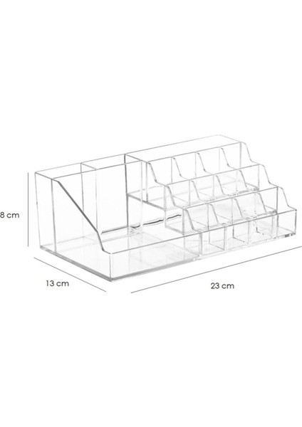 Şeffaf Büyük Kristal Makyaj Düzenleyici, Masaya Şıklık Katın modelleri