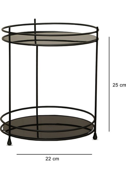 Iki Katlı Siyah Metal Kozmetik Organizer, Pleksi Camlı, Şık ve Kullanışlı Tasarım fırsatları