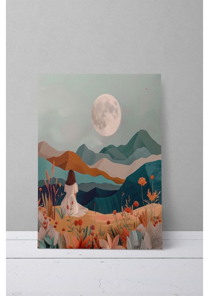 Bohem Doğa Temalı No:4 Retro Vintage 18X27 Mdf Ahşap Poster Tablo