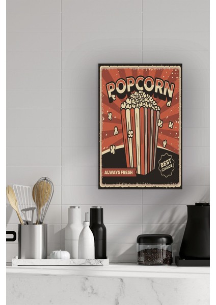 Retro Seksenler Müzik Ev Dekorasyon Wall Art No:1 18X27 Mdf Ahşap Poster Tablo