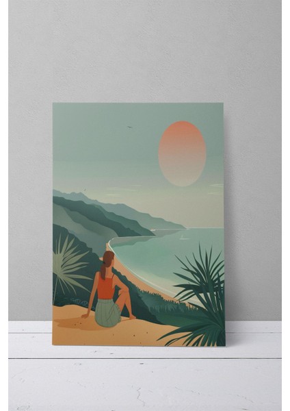 Bohem Doğa Temalı No:12 Retro Vintage 18X27 Mdf Ahşap Poster Tablo