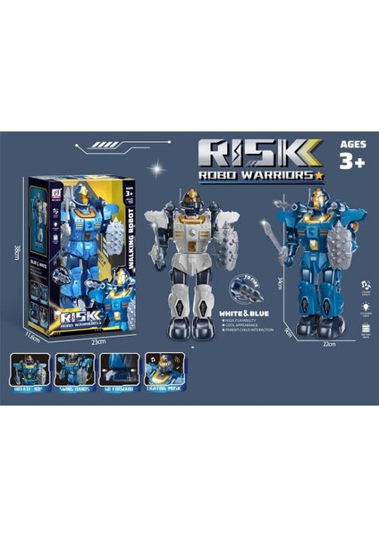 Işıklı Müzikli Roket Atan Robot -Vrd
