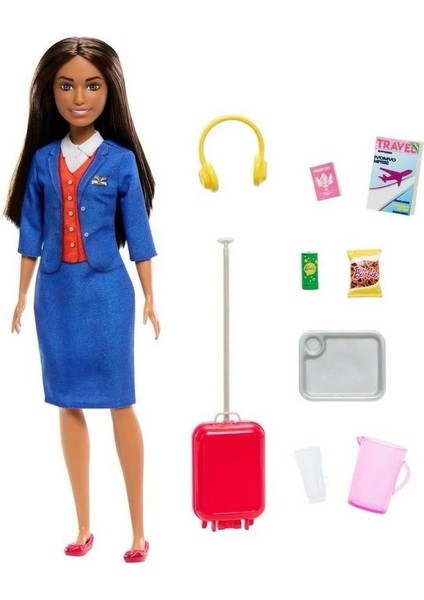 HYT60 Barbie Hostes Bebek ve Aksesuarları