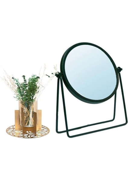 Şık Siyah Metal Yuvarlak Makyaj Aynası fiyatları