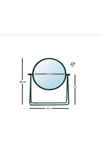 Şık Siyah Metal Yuvarlak Makyaj Aynası modelleri