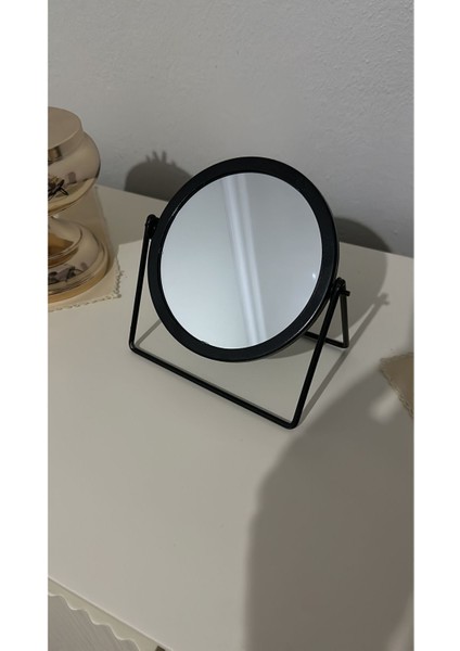 Şık Siyah Metal Yuvarlak Makyaj Aynası indirimleri