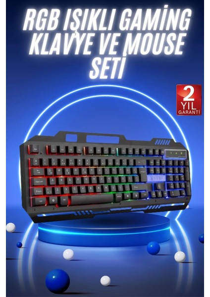 Gaming Oyuncu Klavyesi LED Aydınlatmalı Mekanik Hisli