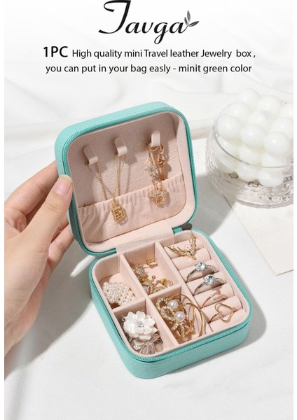 Yeşil Mini Plus Çok Amaçlı Organizer, Kozmetik, Takı ve Aksesuar Saklama Çantası