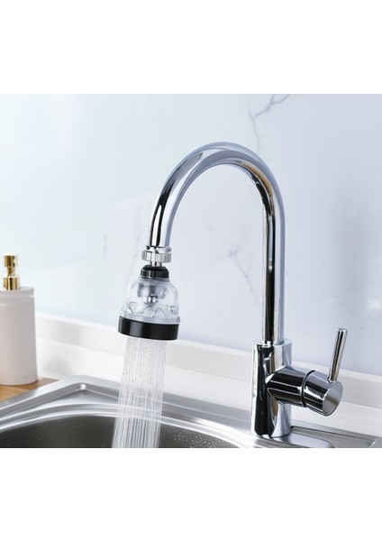 Çok Fonksiyonlu Musluk Başlığı 360° Dönebilen 3'lü Su Akış Modlu Su Tasarruflu Musluk Aparatı Başlık