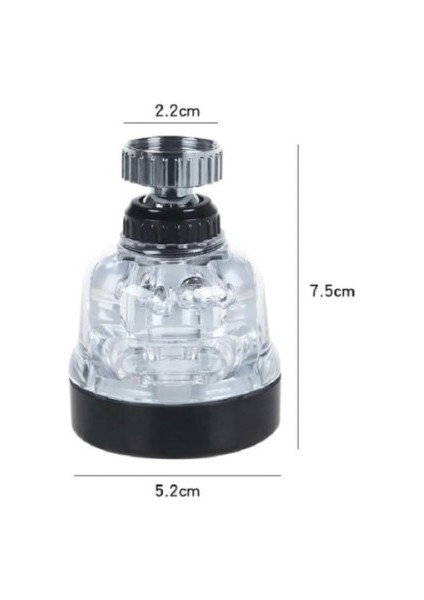 Çok Fonksiyonlu Musluk Başlığı 360° Dönebilen 3'lü Su Akış Modlu Su Tasarruflu Musluk Aparatı Başlık fiyatları