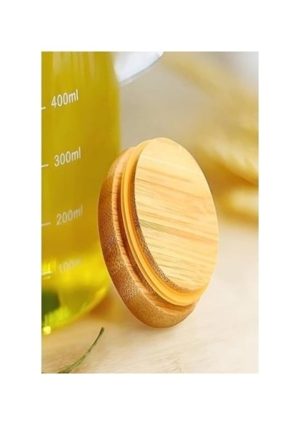 Borosilikat Cam Yağdanlık 900 ml Bambu Kapaklı Sızdırmaz Isıya Dayanıklı Zeytinyağı Sıvı Yağ Saklama fırsatları