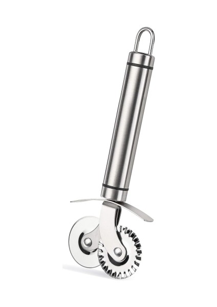 Çift Başlıklı Pizza Hamur Bıçağı Paslanmaz Çelik, 2'li Hamur Kesici, Pizza Dilimleyici Mutfak Bıçağı modelleri