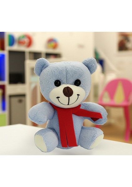 Mavi Peluş Oyuncak Ayıcık Kaliteli Peluş Sevgili Hediyesi 25cm Yumuşak Oyuncak Çocuklar Için Güvenli