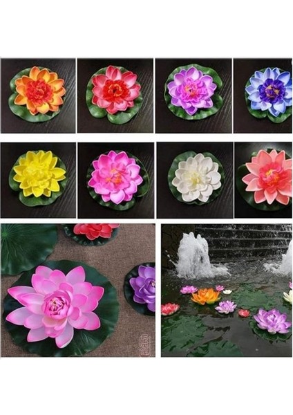 Dekoratif Yapay Lotus Çiçeği Suya Dayanıklı, Gerçekçi Tasarım, Havuz & Akvaryum Süsü, Iç & Dış Mekan fiyatları