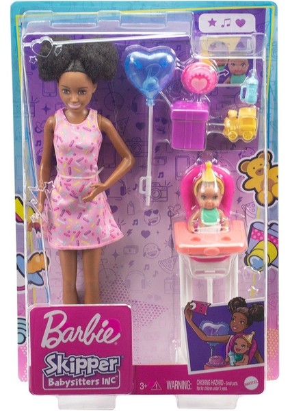 FHY97 Barbie Bebek Bakıcısı Bebeği ve Aksesuarları Oyun Seti