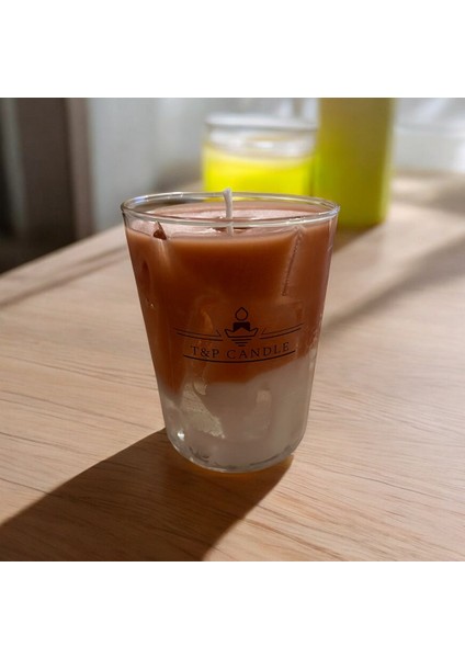 Ice Latte Kahve Kokulu Aromaterapi Hediyelik Mum - Soya Wax Dekoratif Mum