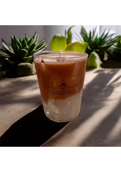 Ice Latte Kahve Kokulu Aromaterapi Hediyelik Mum - Soya Wax Dekoratif Mum