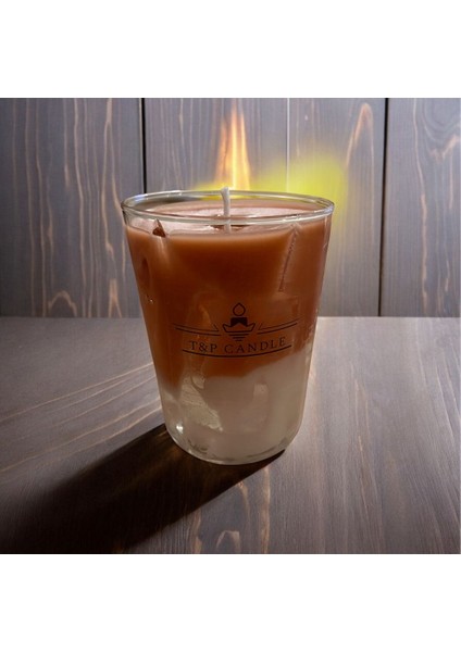 Ice Latte Kahve Kokulu Aromaterapi Hediyelik Mum - Soya Wax Dekoratif Mum