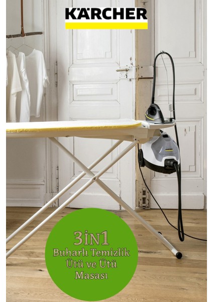 Sı 4 Easyfix Iron Buharlı Temizlik ve Ütüleme +Karcher Ütü Masası Dahildir +Tüy&Tiftik toplama Makinesi