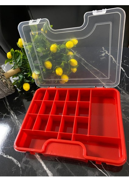Renkli 18 Bölmeli Boncuk ve Takı Aletleri Hobi Organizer Kutusu