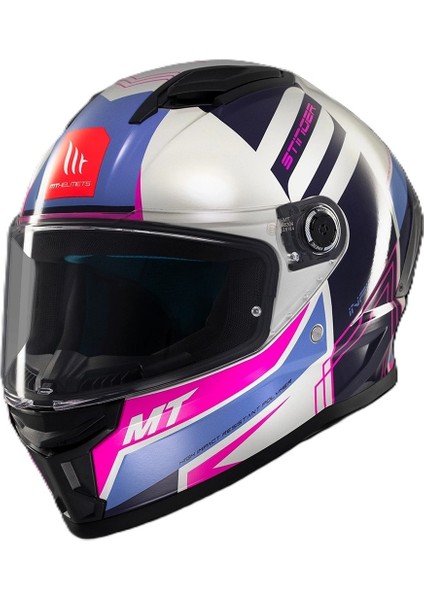 mt Stinger 2 FF126 Tron C8 Gloss Full Face Motosiklet Kaskı