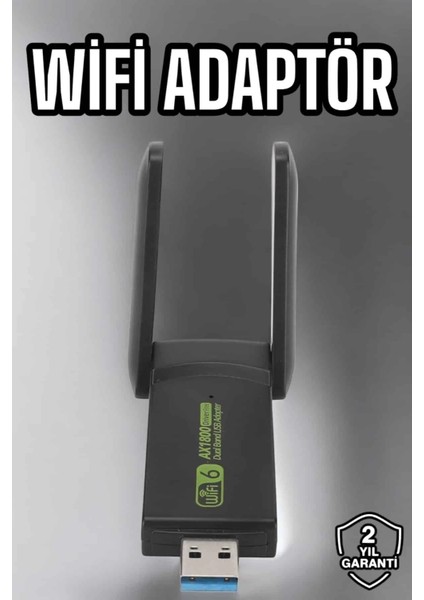 Wifi Adaptör Çift Bantlı Kablosuz Wifi Adaptörü