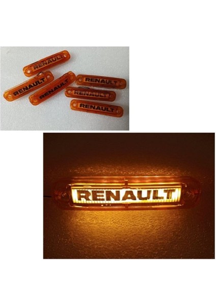 ( 6 x Adet ) 1 Set Isim Logo Parmak Lamba 12V & 24V Renault Sarı fiyatları