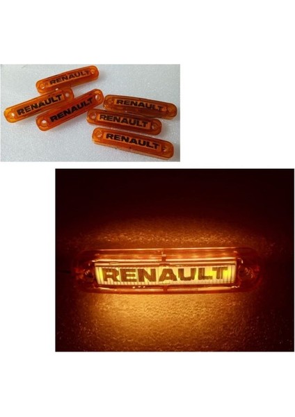 ( 6 x Adet ) 1 Set Isim Logo Parmak Lamba 12V & 24V Renault Sarı modelleri