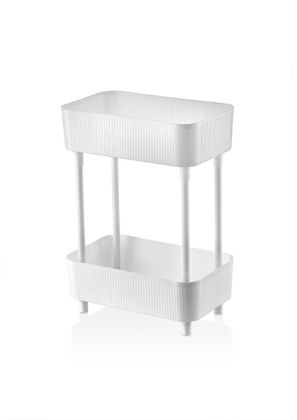 Iki Katlı Beyaz Raflı Çok Amaçlı Düzenleyici fiyatları