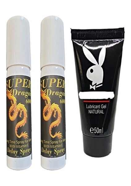 Bonie 2 Adet Dragon Gecktr Sprey + Playboy Lubricant Jel