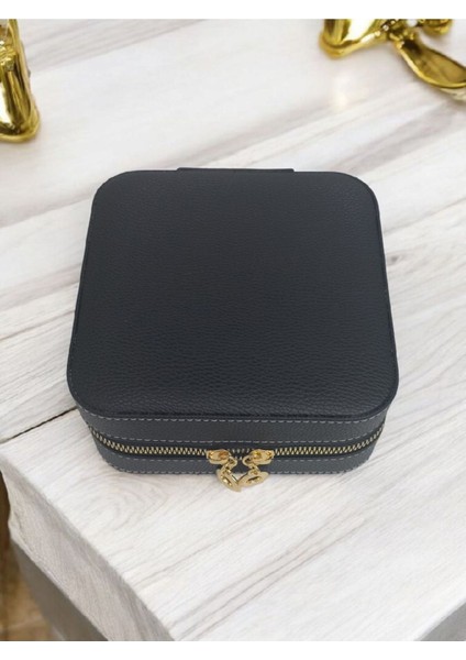 Orta Boy Takı Saklama Kutusu, Seyahat Mücevher Çantası, Ahşap ve Deri Tasarım fırsatları