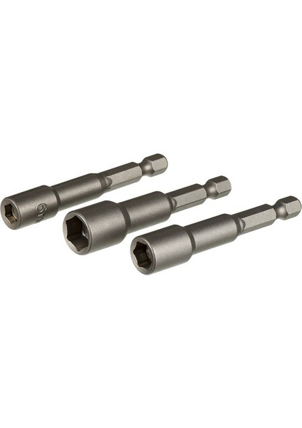 Manyetik Somun Adaptörü Seti, 3'lü, 6,8,10X65 Mm, Pratik ve Dayanıklı Araç Parçası