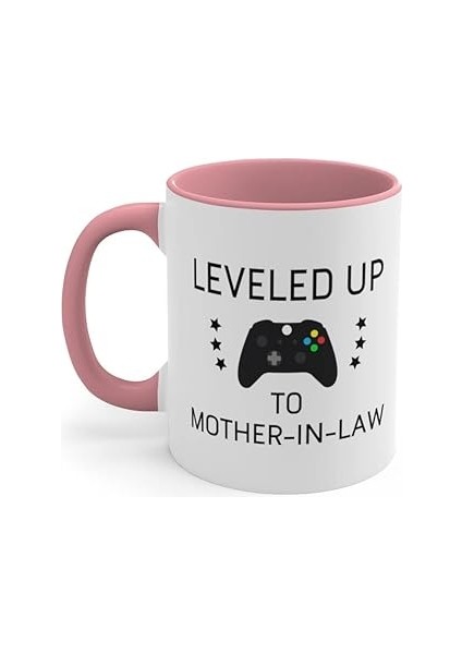 Print Dore Personalized Mother Of The Bride Gifts, Leveled Up To Mother-In-Law Coffee Mug, Funny Mo