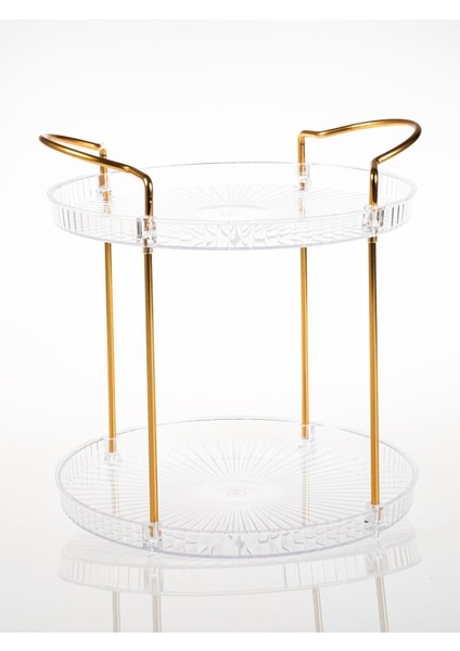 Iki Katlı Turuncu Makyaj ve Kozmetik Düzenleyici, Şık ve Fonksiyonel Banyo Standı fiyatları