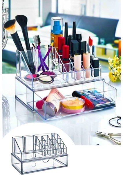 Çekmeceli Çok Renkli Makyaj Organizeri, Şık ve Fonksiyonel Saklama Çözümü