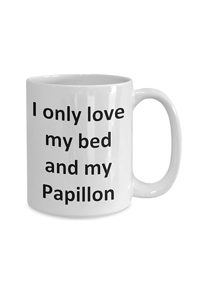 Print Dore Esprili Papillon Kupa - Kupa ve Papillon Köpek Kahve Fincanı - Ingilizce Kupa Bardak