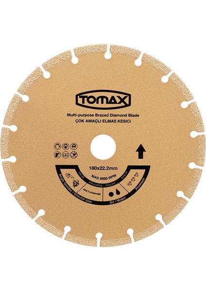 Çok Amaçlı Elmas Kesici Disk 115X22, Dayanıklı ve Yüksek Performanslı Kesim Aracı
