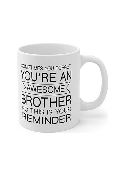 Print Dore Awesome Brother Gift Beyaz Seramik Kahve Kupa, Doğum Günü Hediyeleri, Ingilizce Kahve Ku