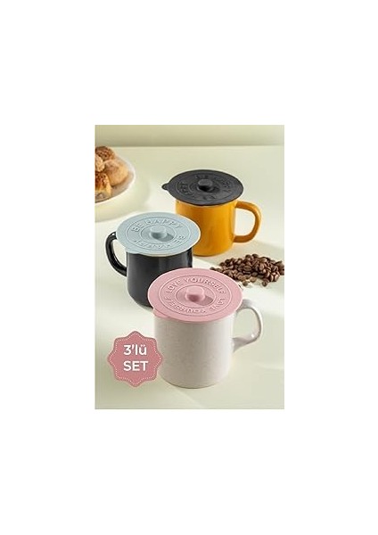 3 Adet Silikon Isı Koruyucu Bardak KAPAĞI-8683589852189