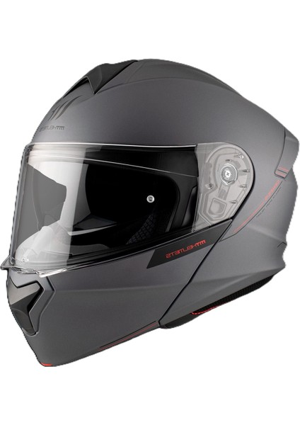 mt Genesis FU935SV Solid A2 Matt Titanium Çene Açılır Motosiklet Kaskı
