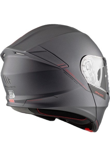 mt Genesis FU935SV Solid A2 Matt Titanium Çene Açılır Motosiklet Kaskı indirimleri